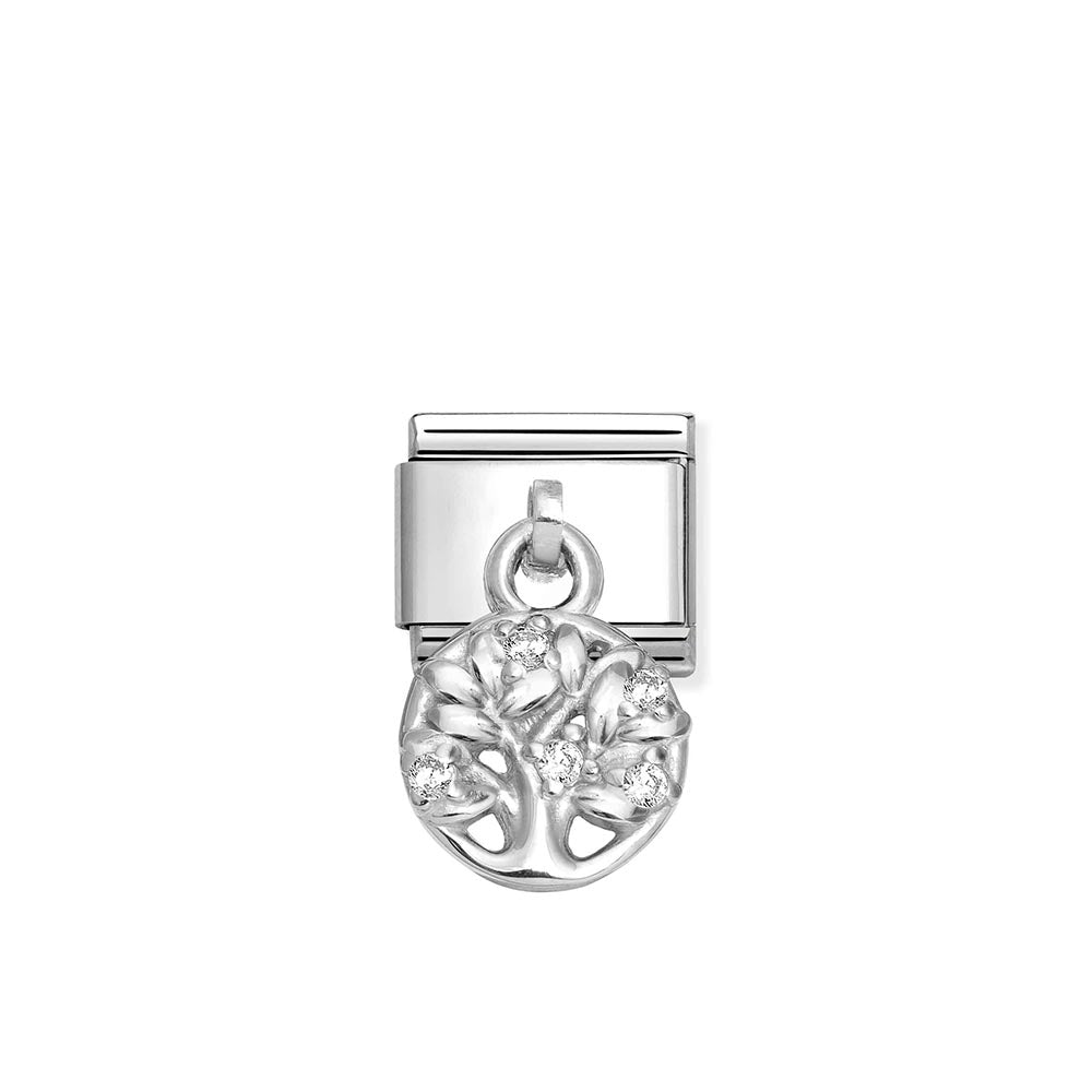 Silvershine Stone Set Drop Charm