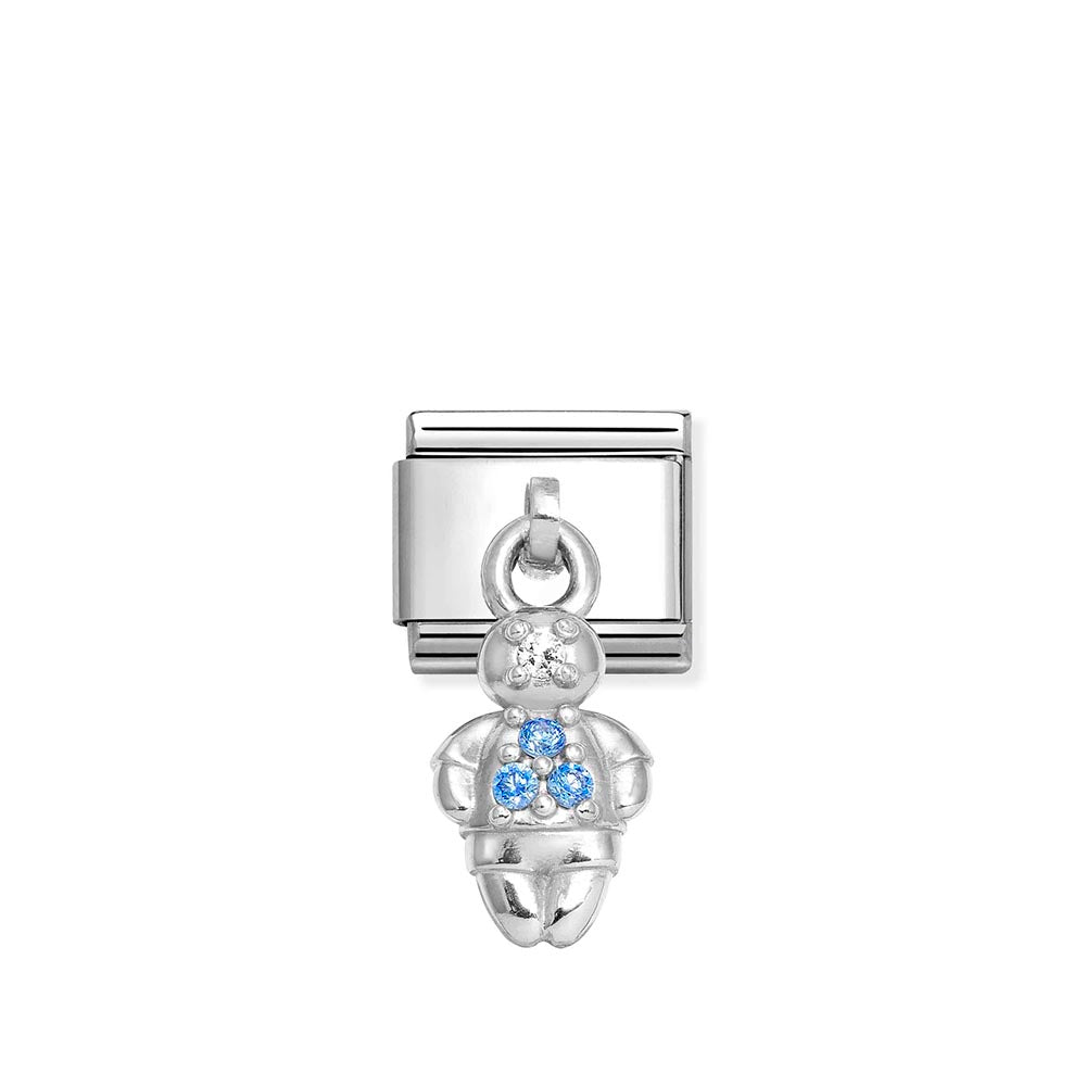 Silvershine Stone Set Drop Charm