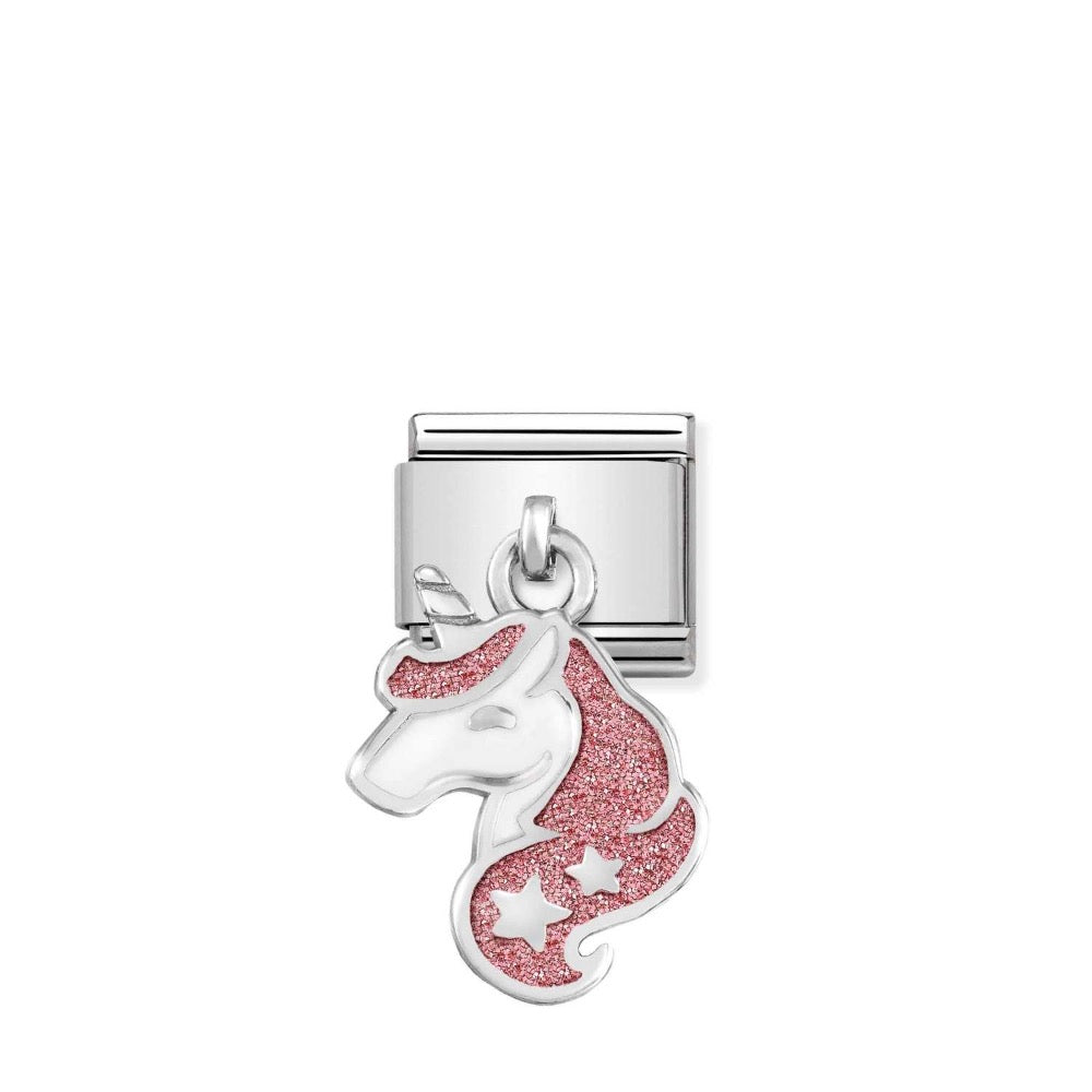 Silvershine Drop Unicorn Charm