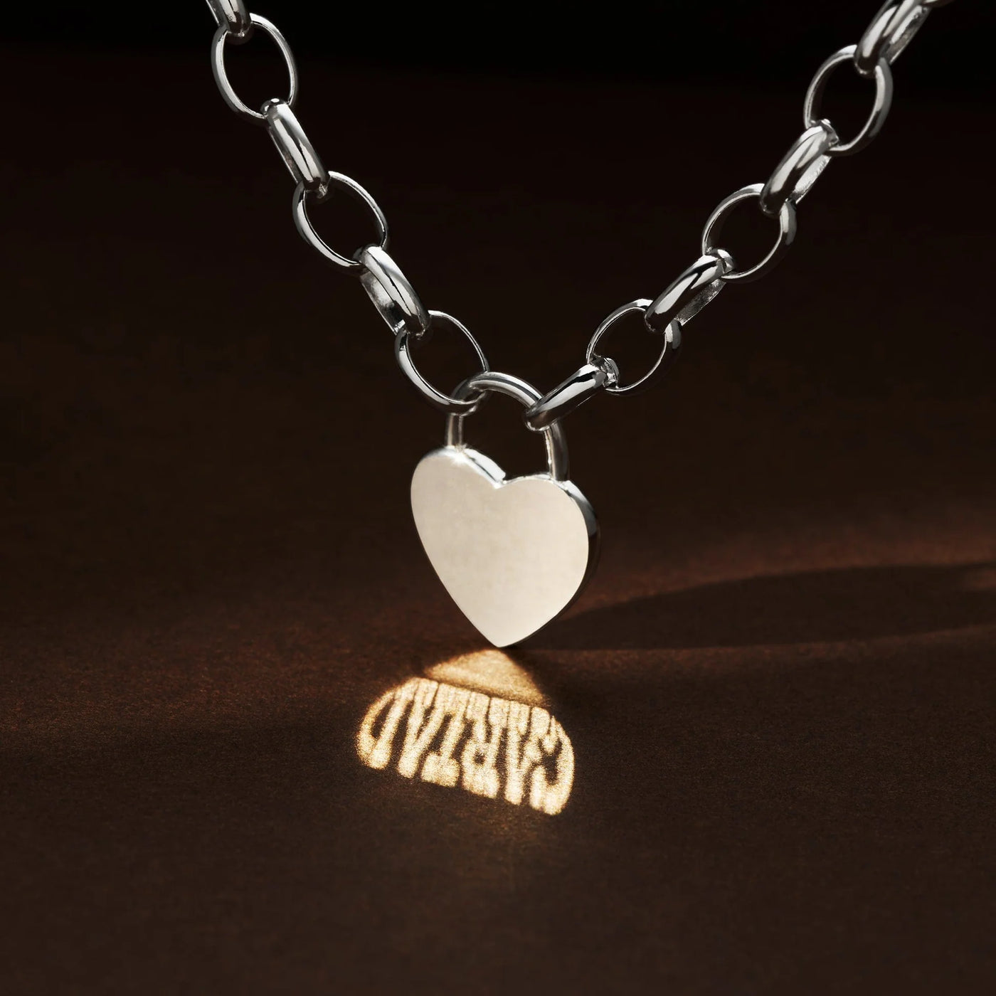 Cariad Sterling Silver Padlock Bracelet