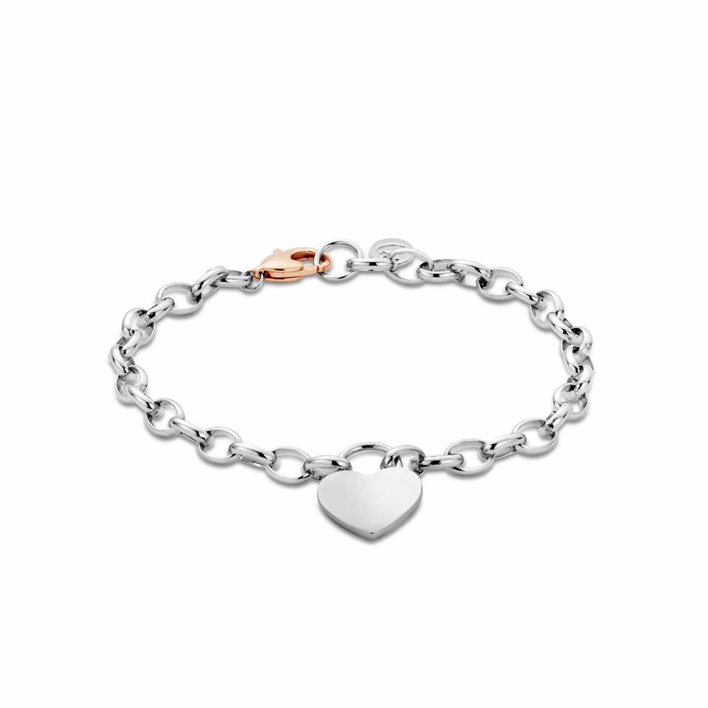 Cariad Sterling Silver Padlock Bracelet