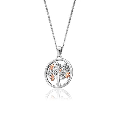 Official Clogau Silver & 9ct Gold Tree Of Life Pendant & Chain