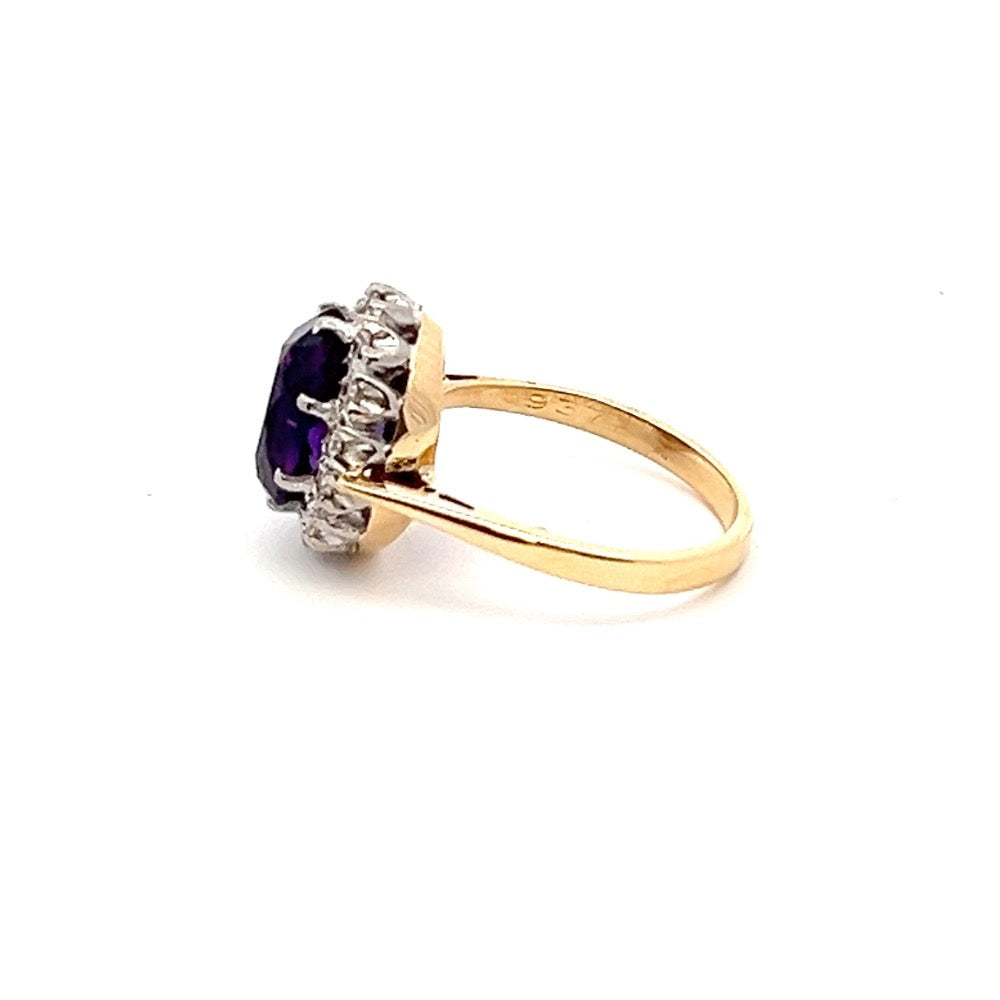 Amethyst & Diamond Cluster Ring N.V. £1600