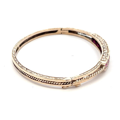 Early 20th Century 9ct Diamond & Ruby Bangle N.V. £2200