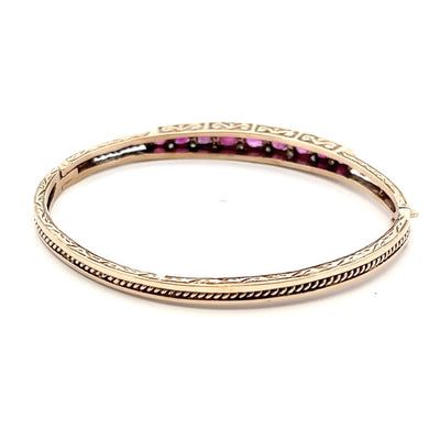 Early 20th Century 9ct Diamond & Ruby Bangle N.V. £2200