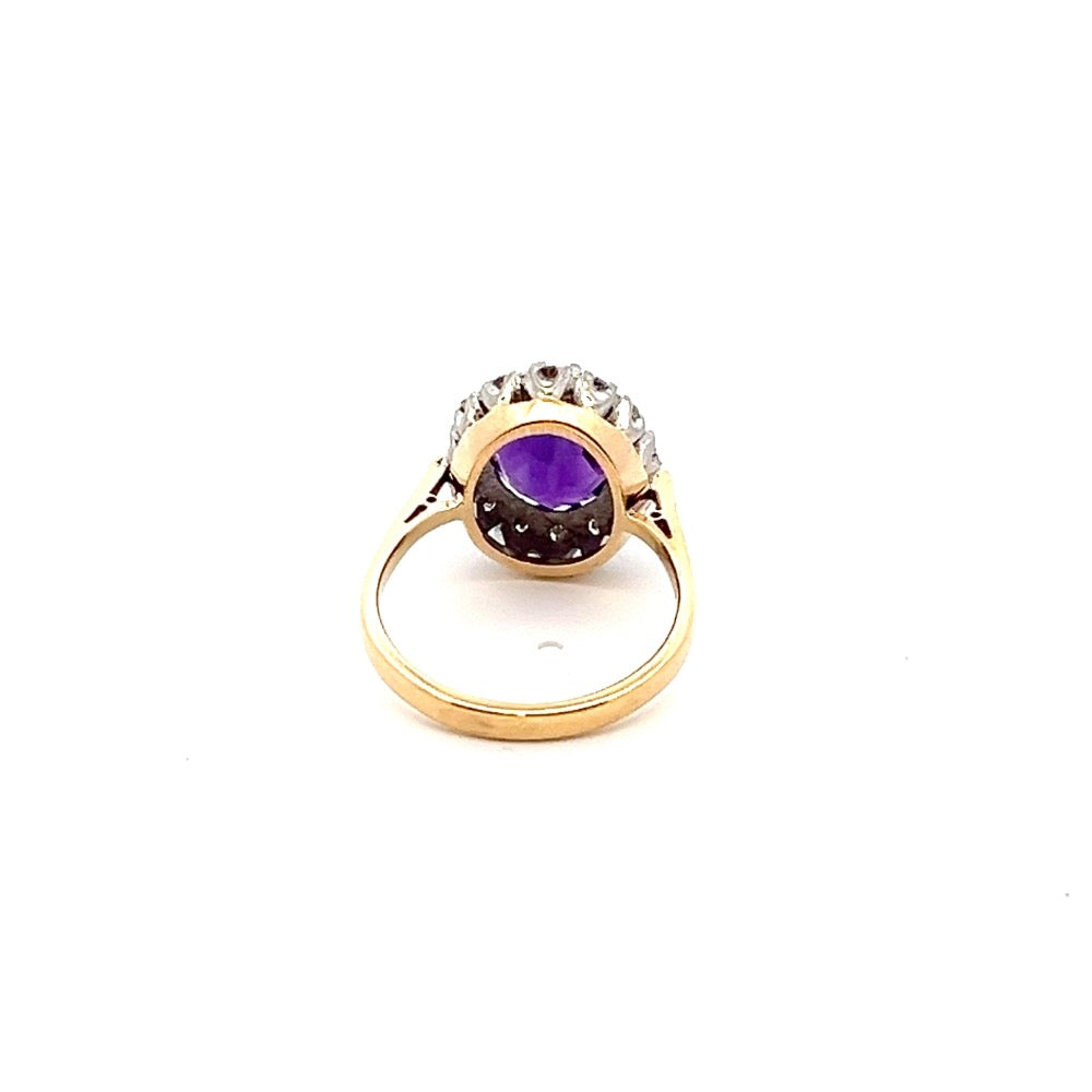 Amethyst & Diamond Cluster Ring N.V. £1600