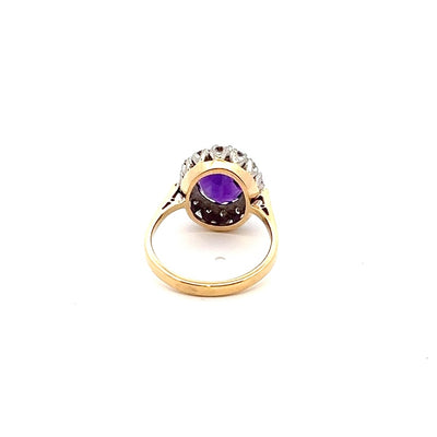 Amethyst & Diamond Cluster Ring N.V. £1600