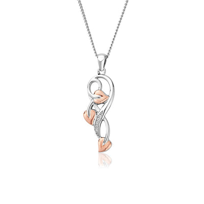 Official Clogau Silver & 9ct Gold Tree Of Life Vine Pendant & Chain