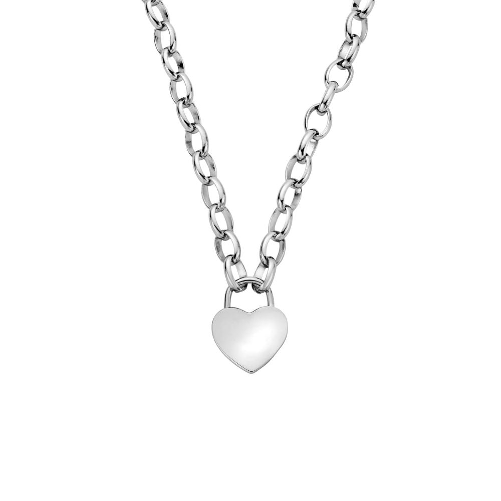 Cariad Sterling Silver Padlock Necklace