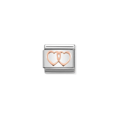 Rose Gold Love Hearts Charm
