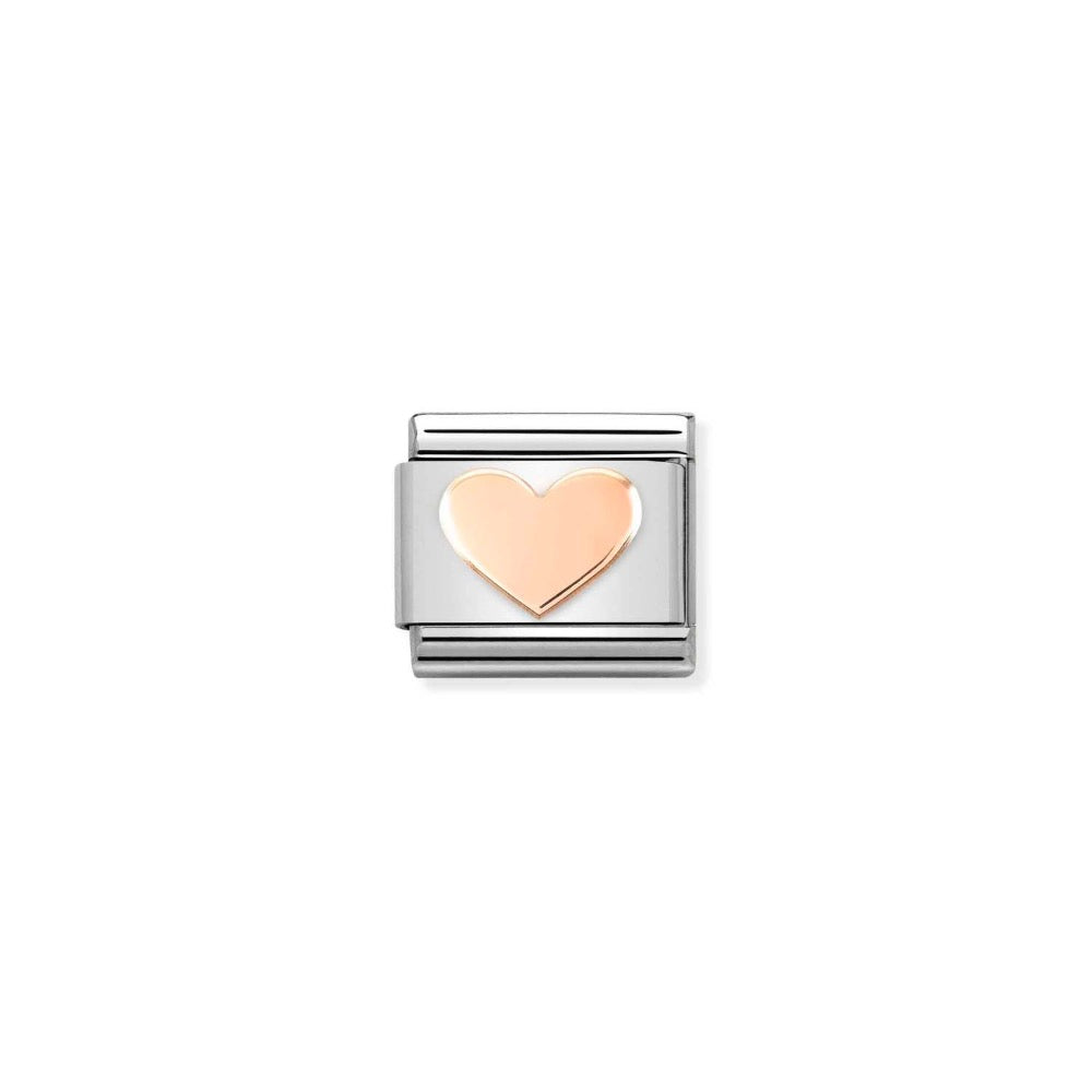 Rose Gold Love Heart Charm