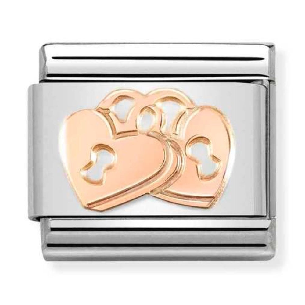Rose Gold 2 Padlock Charm