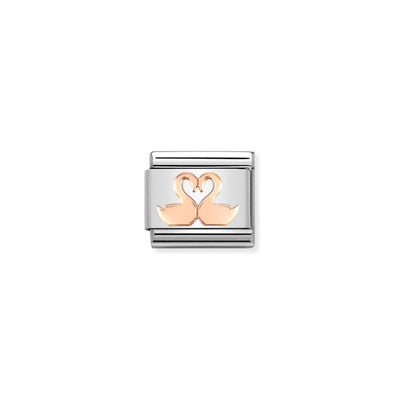 Rose Gold Swan Charm