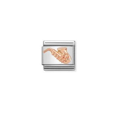 Rose Gold Saxophone Charm
