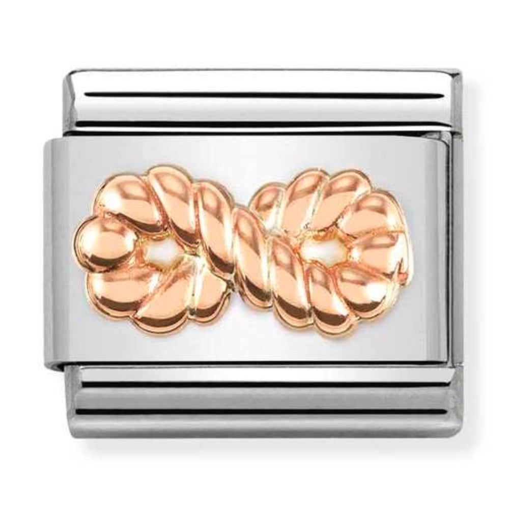 Rose Gold 3D Rope Infinity Charm