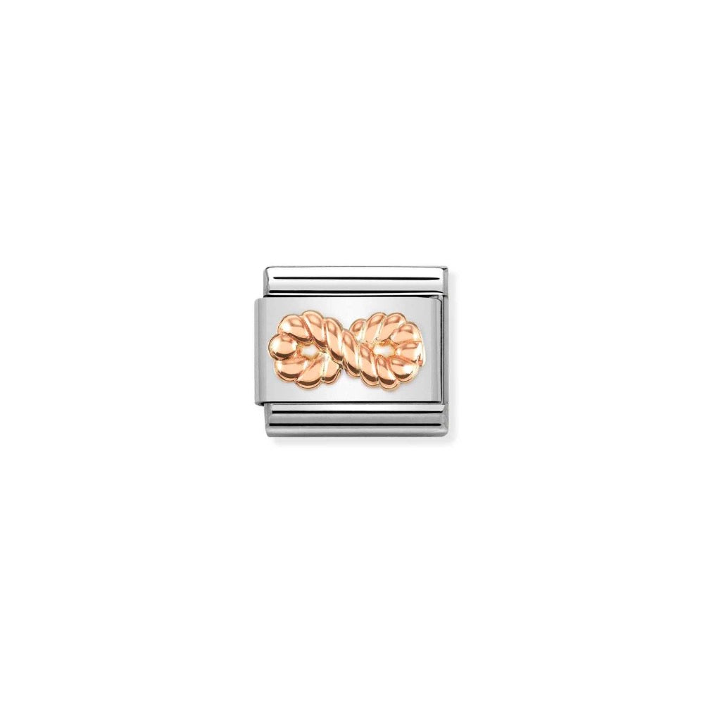 Rose Gold 3D Rope Infinity Charm