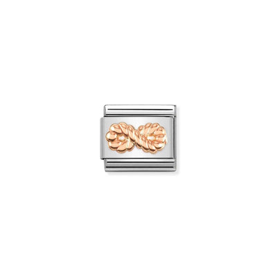 Rose Gold 3D Rope Infinity Charm