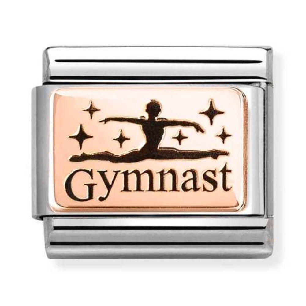 Rose Gold Gymnast Charm