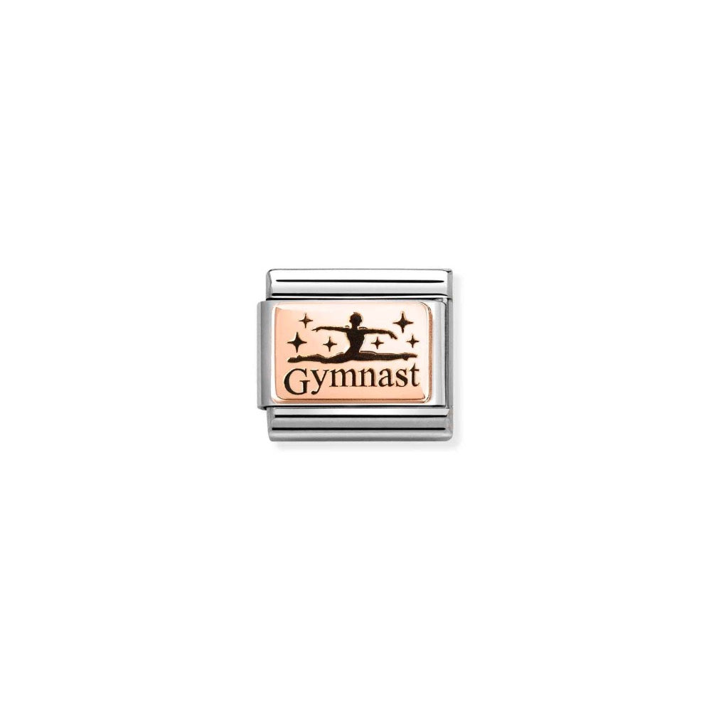 Rose Gold Gymnast Charm