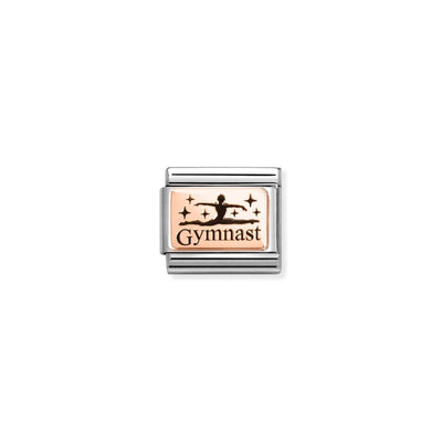 Rose Gold Gymnast Charm