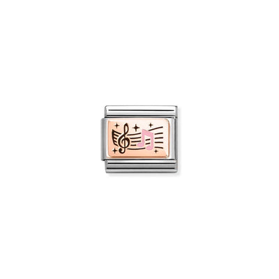 Rose Gold Musical Note Charm