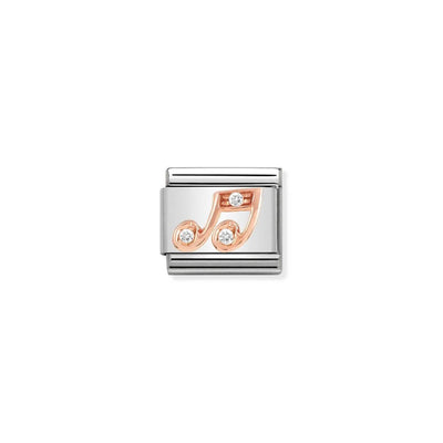 Rose Gold Music Note Charm