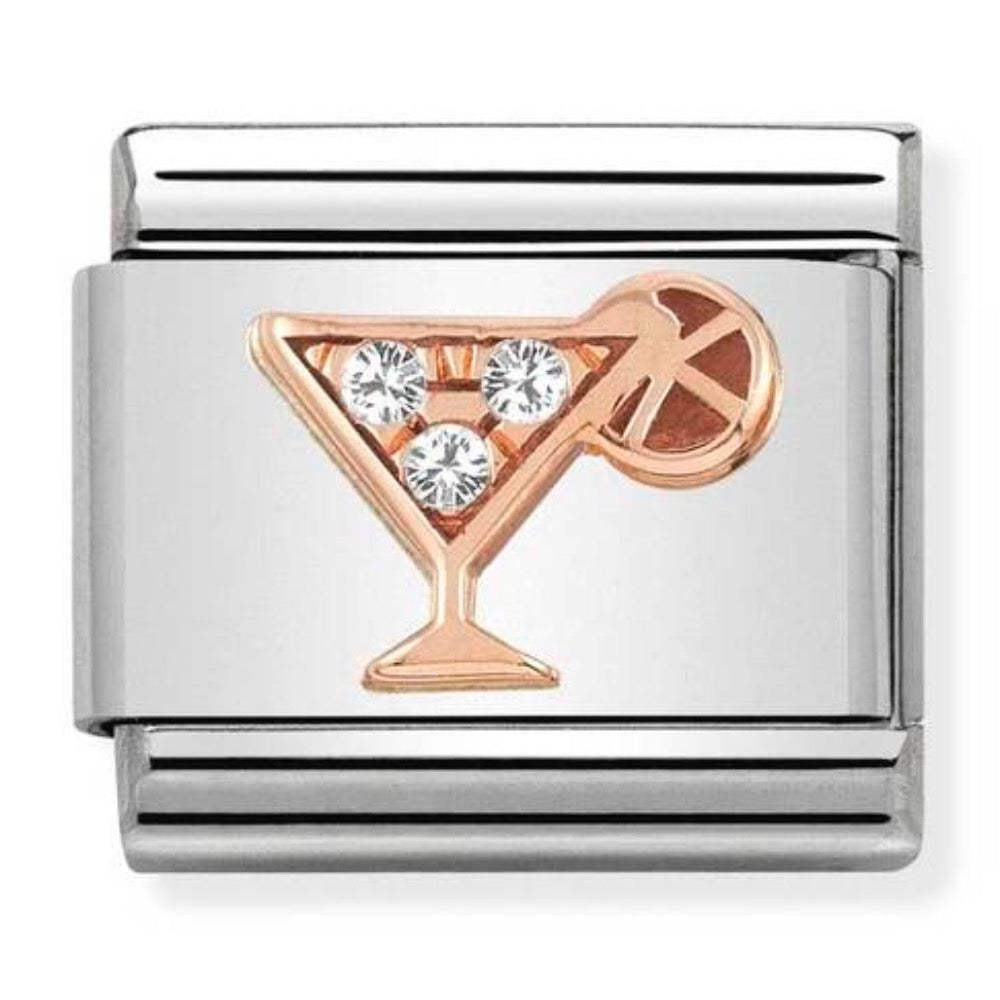 Rose Gold CZ Cocktail Charm