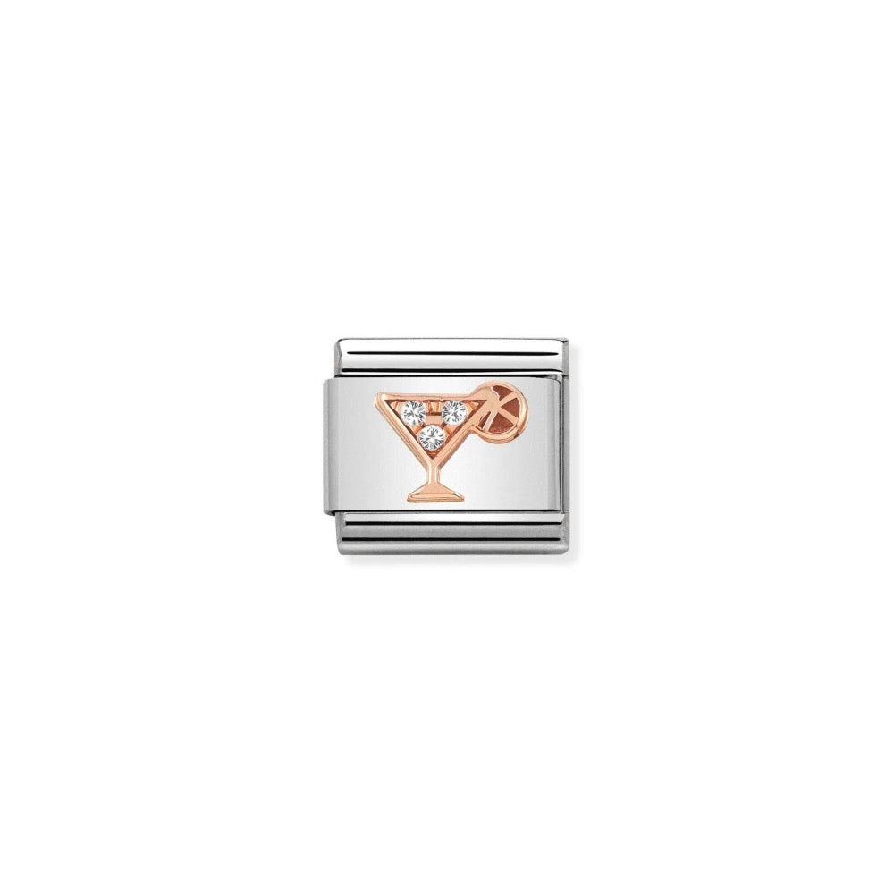 Rose Gold CZ Cocktail Charm