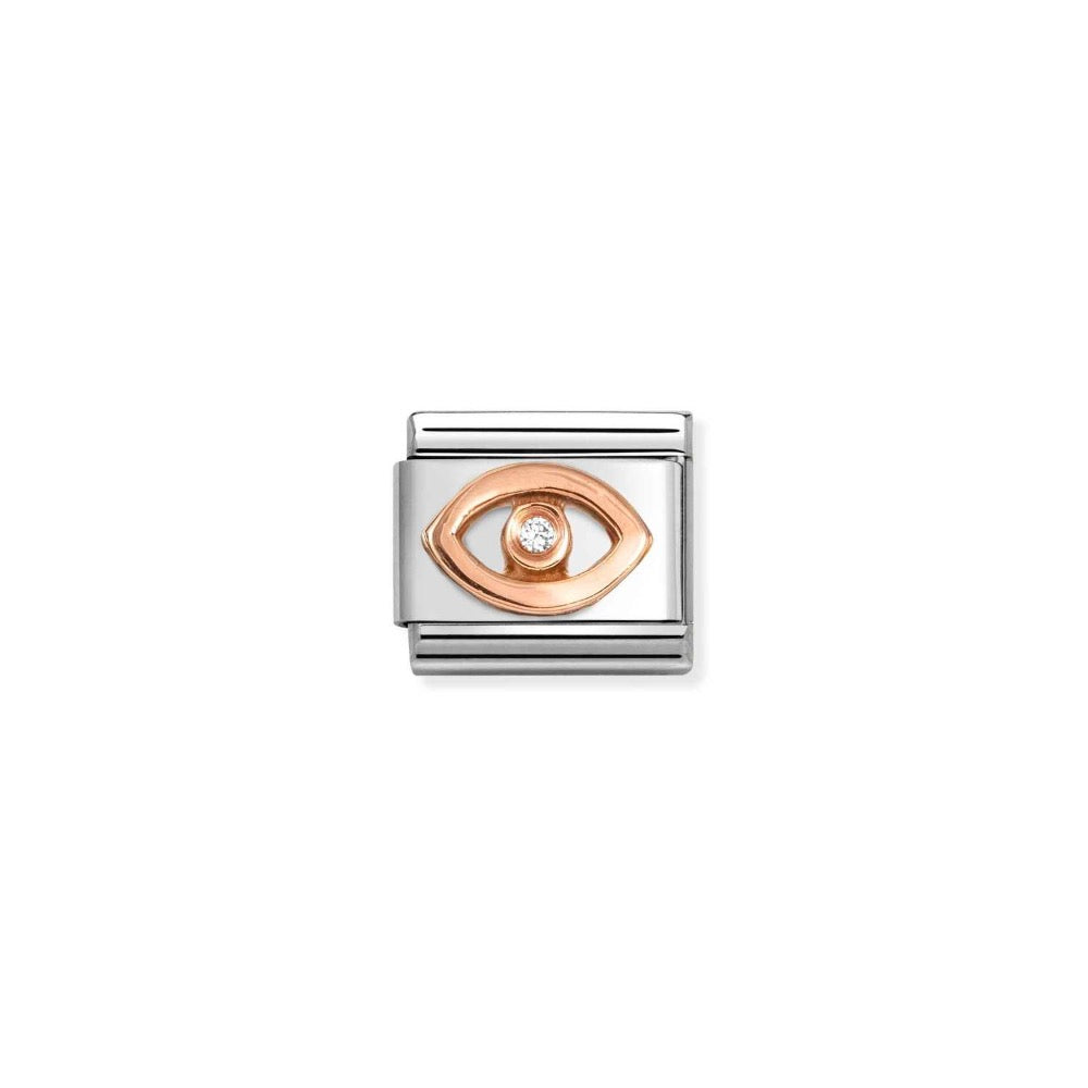 Rose Gold CZ Eye Charm
