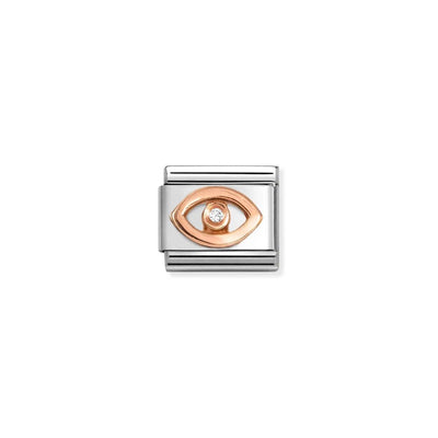 Rose Gold CZ Eye Charm