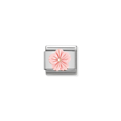 Rose Gold 3D Resin Pink Flower