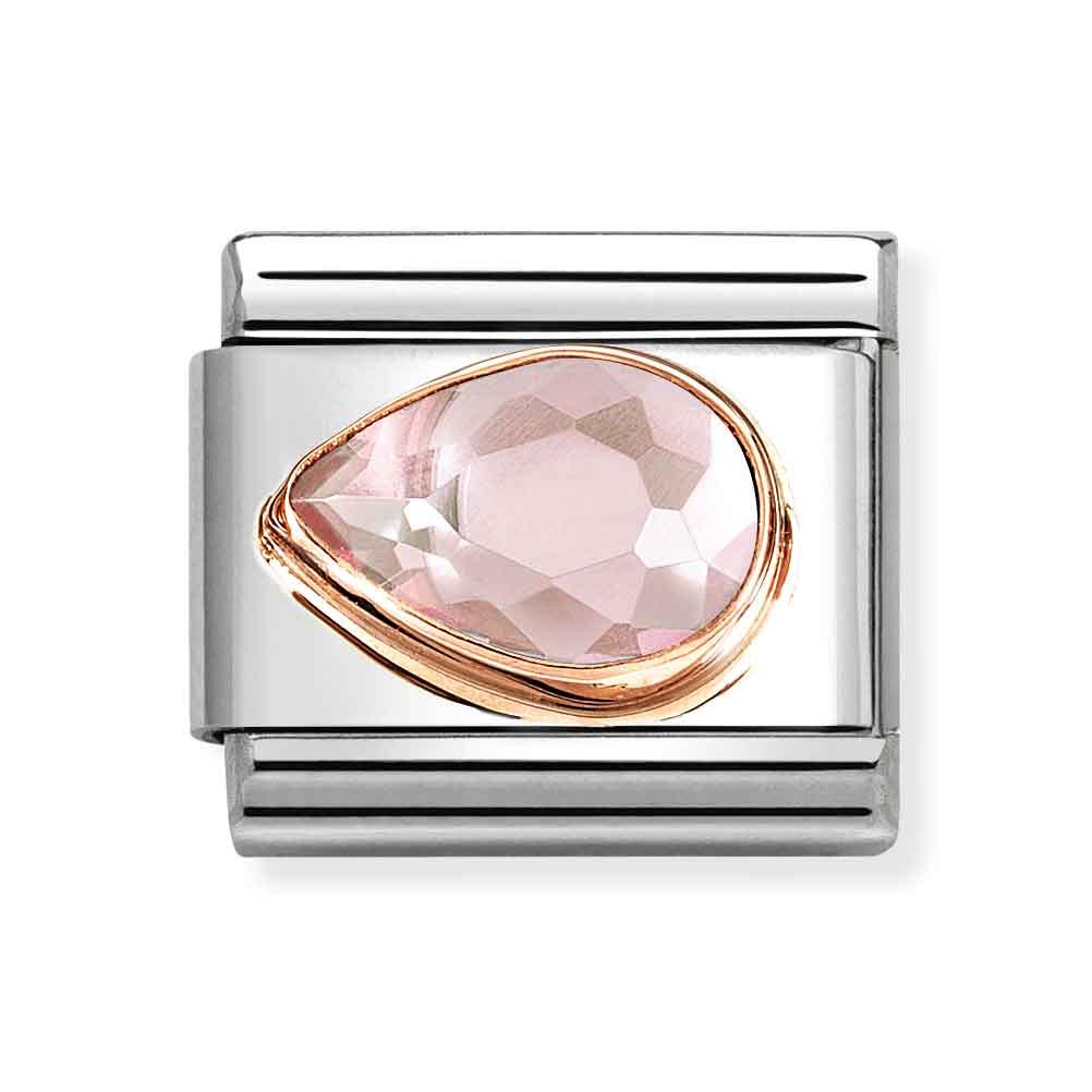 Rose Gold Stone Set Charm