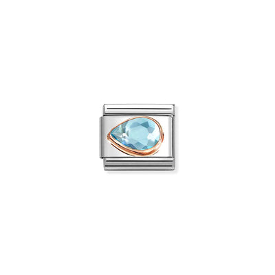 Rose Gold Stone Set Charm