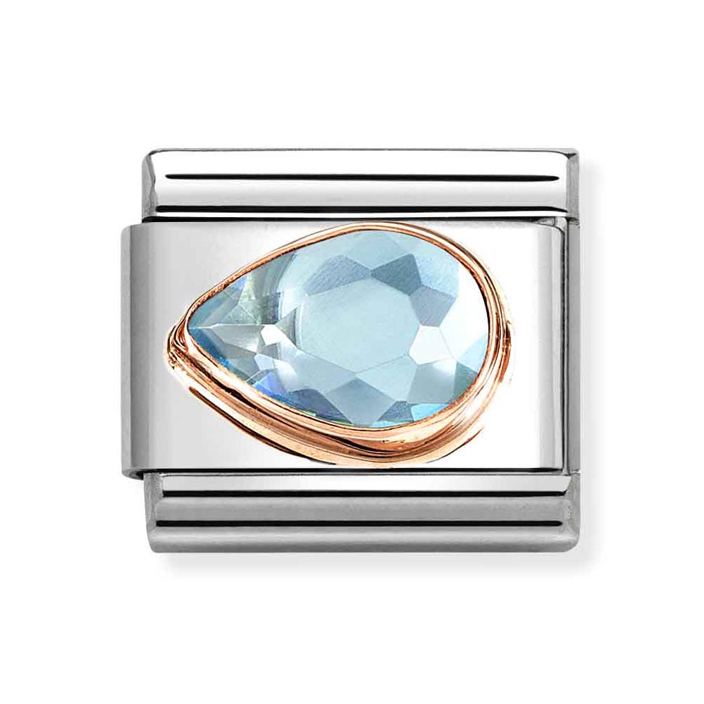 Rose Gold Stone Set Charm