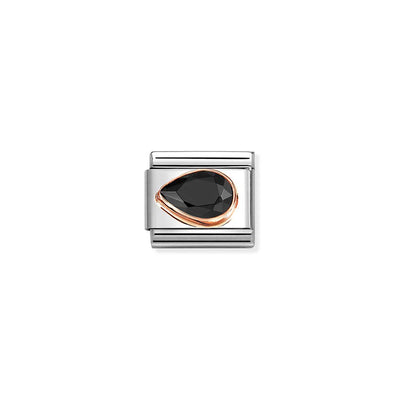 Rose Gold Stone Set Charm