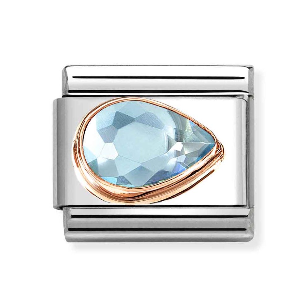 Rose Gold Stone Set Charm