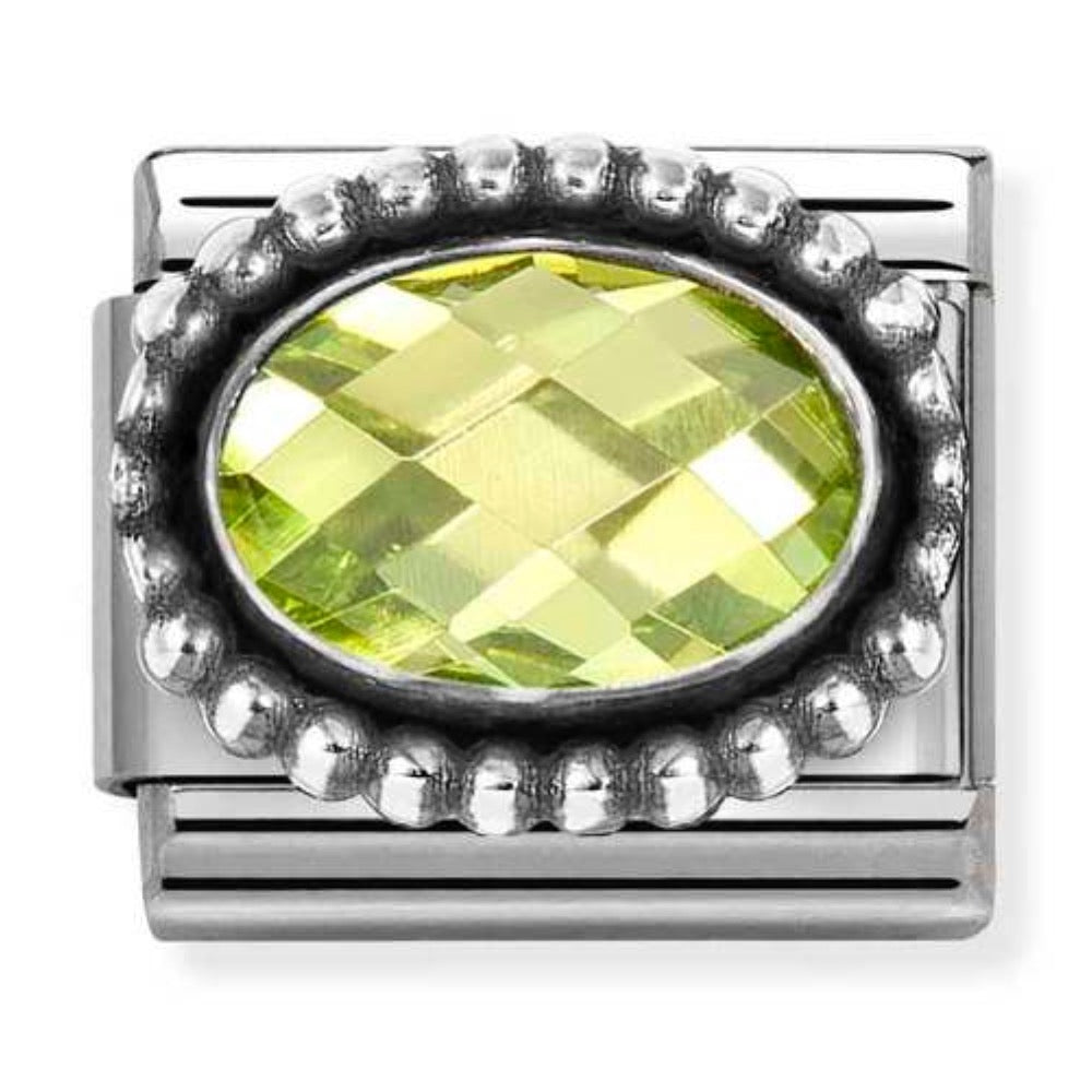 Silvershine Light Green Oxidised Charm
