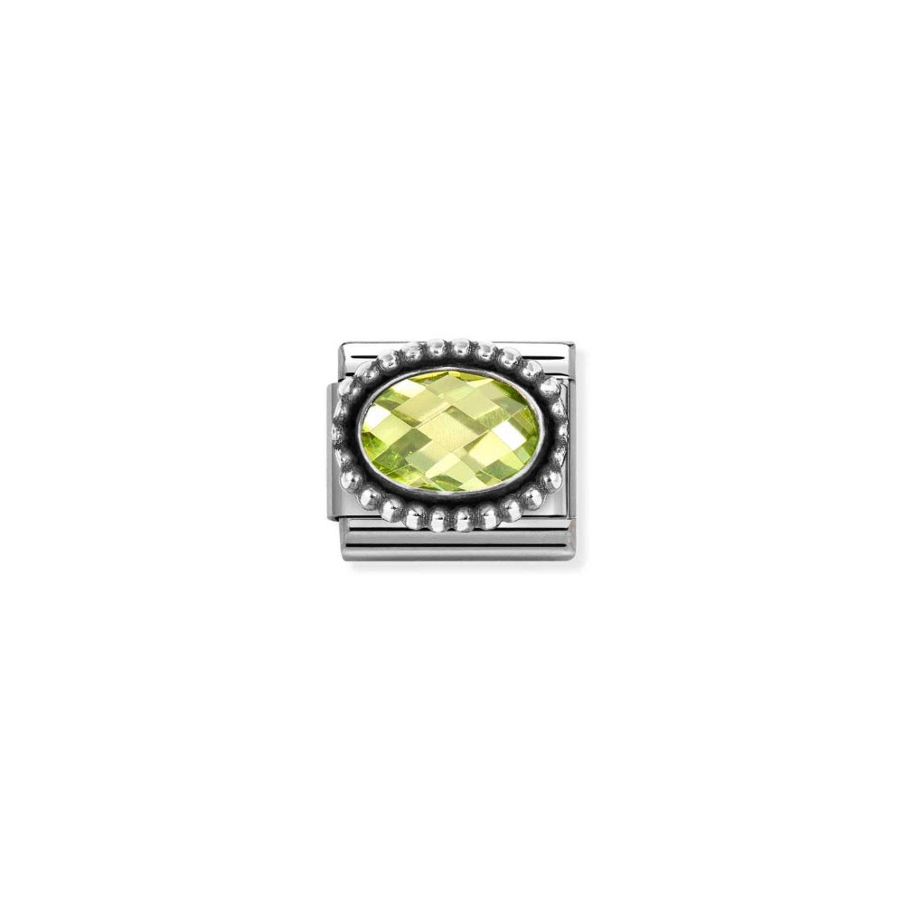 Silvershine Light Green Oxidised Charm