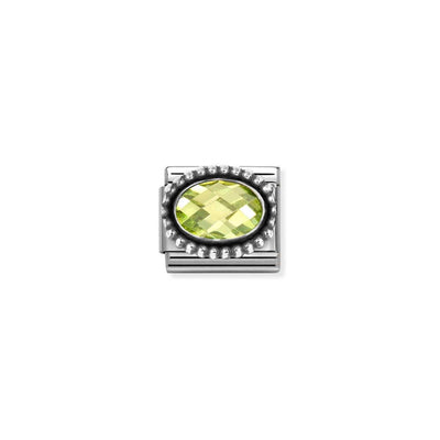 Silvershine Light Green Oxidised Charm