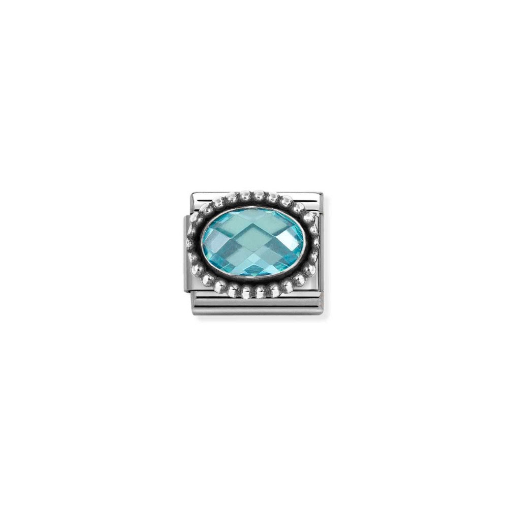 Silvershine Blue Oxidised Charm