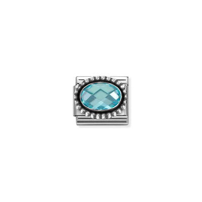 Silvershine Blue Oxidised Charm
