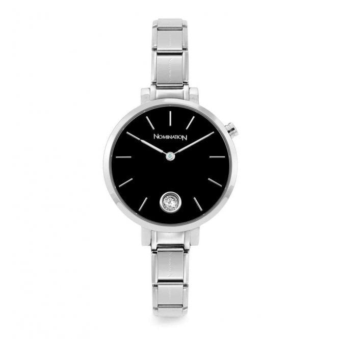 Nomination Paris Black Zircon set Round Dial Watch