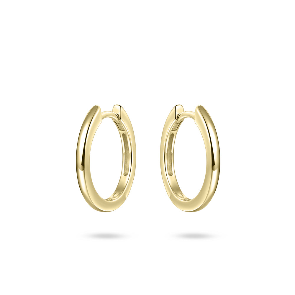 Sterling Silver Gold Plated Sleeper Earrings - Medium