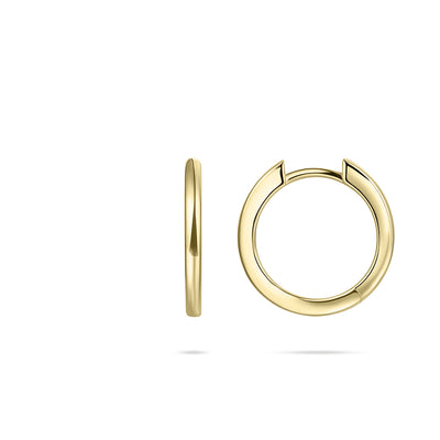 Sterling Silver Gold Plated Sleeper Earrings - Medium