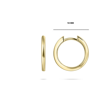 Sterling Silver Gold Plated Sleeper Earrings - Medium