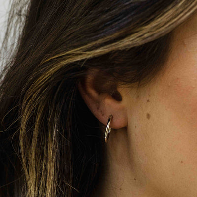 Sterling Silver Sleeper Earrings - Medium