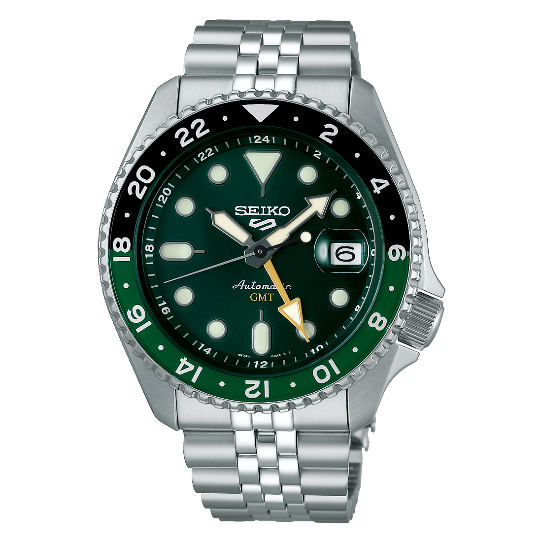 Seiko 5 Sports SKX GMT Bi-Colour Green
