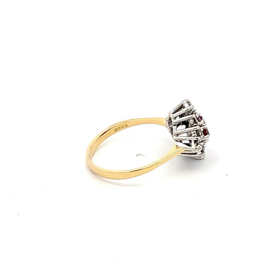 18ct Gold Solid Ruby & Diamond Ring N.V. £1400