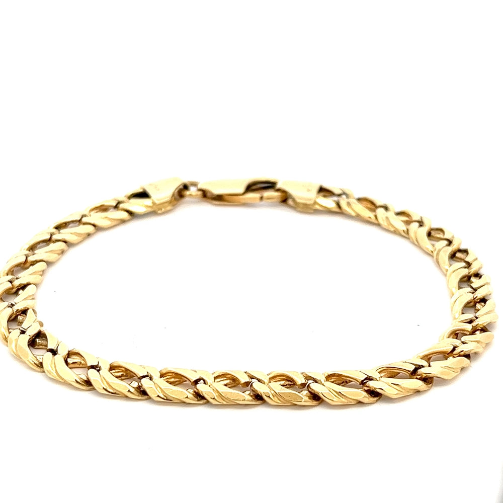 18ct Gold Solid Double Curb Link Bracelet N.V. £6500