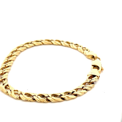 18ct Gold Solid Double Curb Link Bracelet N.V. £6500